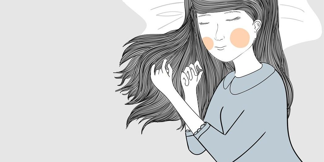 cartoon girl sleeping