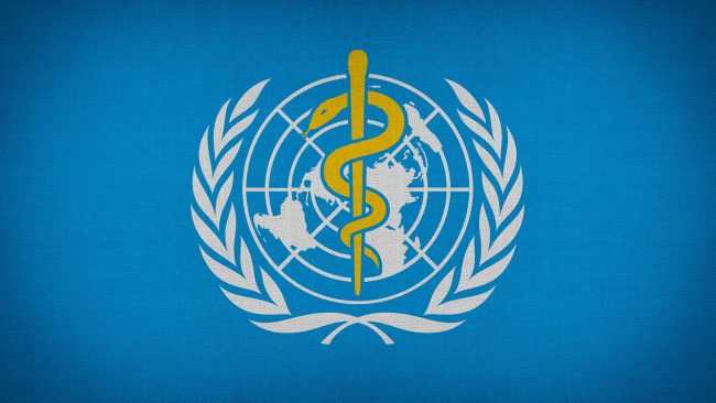 World Health Organization logo.
